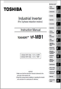 Инструкция по эксплуатации Toshiba VF-MB1