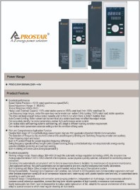 Технические характеристики частотные преобразователи PR9000 Prostar